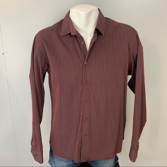 Ted Baker London Dress Shirt 5 42 Pinstripe Stripe - Picture 2 of 8